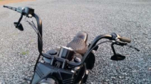 Ape Hanger Handlebar, 1 1/4", Black, 3-Hole
