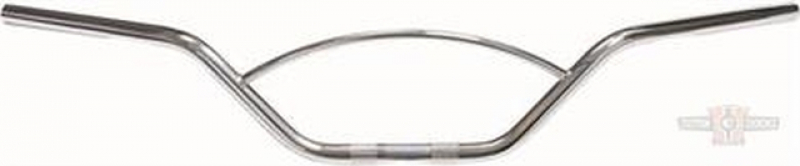 Cross Road Solo Bar Handlebar, 1", Chrome, 3-Hole