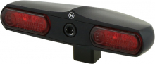 HIGHSIDER LED taillight FLIGHT, black, red lens