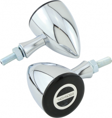 Rocket Bullet Turn Signal, LED, Smoke Lens, Aluminium, Chrome
