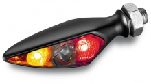 Rhombus S DF Dark Turn Signal/Taillight/Brake Light RL, Tinted Lens, Black