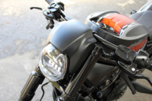 Headlight Mask "New Night Rod Style" ,Gloss Black