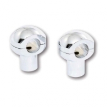 BALL Risers / Lenkerklemmen, Alu verchromt, 25 mm, mit ABE
