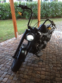 Fehling Schmaler Ape-Hanger, 50cm hoch, schwarz,1-1/4", 31.75mm für z.B.Harley Davidson 1-1/4" Riser