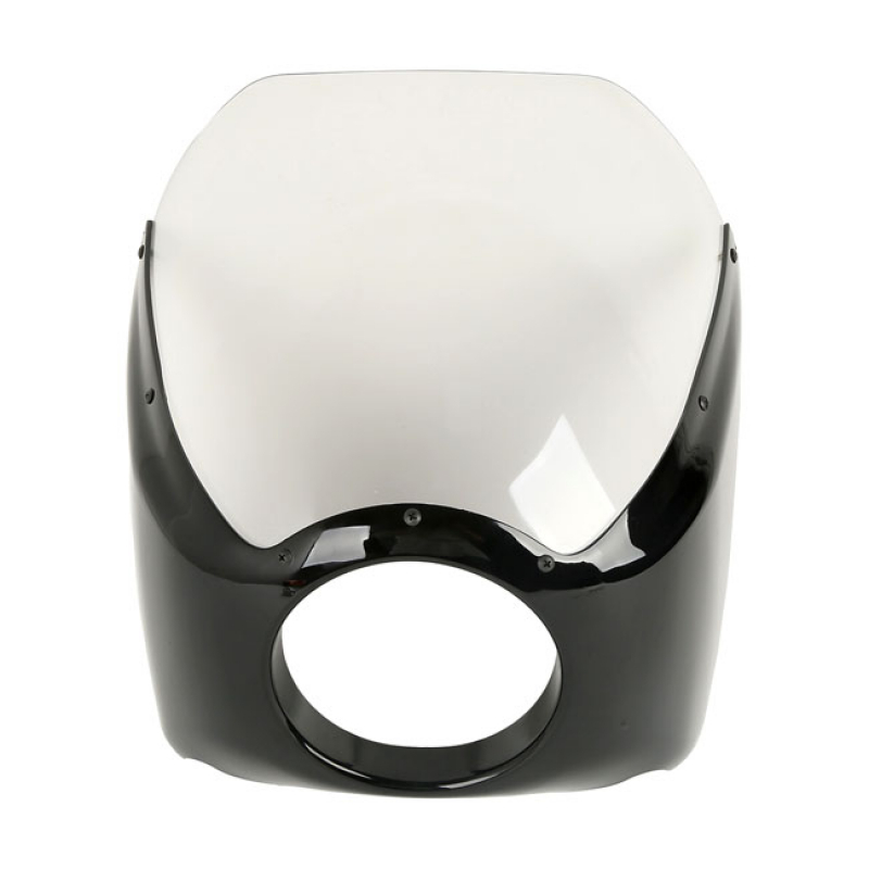 Cafe racer style mini fairing,schwarz,universell für Mid-und Wide-Glide