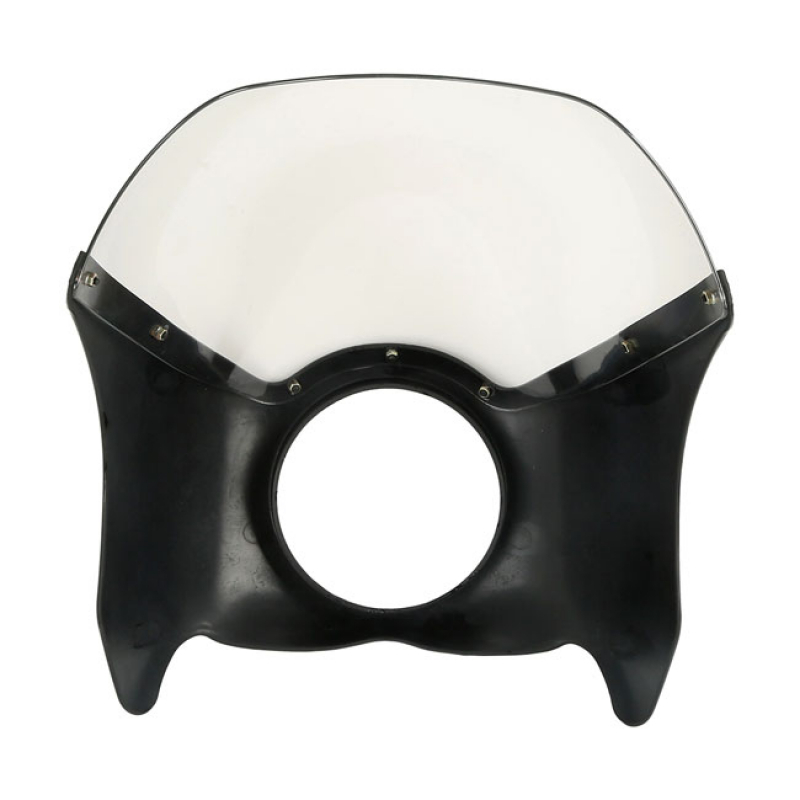 Cafe racer style mini fairing,schwarz,universell für Mid-und Wide-Glide