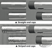 MCJ Straight Endkappen, verchromt, für Edition 100 Schalldämpfer