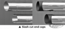 MCJ Slash Cut Endkappen, schwarz für Royal Auspuff-Endschalldämpfer