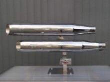 MCJ Kurze Taper Slash Cut Endkappen, verchromt für Royal Auspuff-Endschalldämpfer