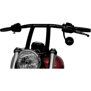 Todd's Cycle 31,8 mm (1-1/4") Club Handlebar 9" Rise Gloss Black ,TÜV