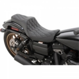 SEAT PREDATOR III DOUBLE DIAMOND BLACK/BLACK 06-17 FXD/ FXDWG, 12-16 FLD