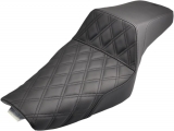 SADDLEMEN Step-Up Two-Up Sitzbank LS für Sportster Custom (4.5 Gal.) 04-17, mit Gel-Core Tec.