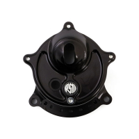 RSD GAUGE RE-LOCATOR MOUNT CAFE ANODIZED BLACK Sportster  ab 2007