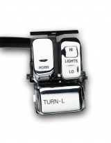 Handlebar Wire Harness Left Side, Chrome Switches 96-06