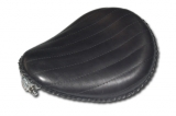 13" BLACK LEATHER SOLO SEAT NO MOUNTING HARDWARE