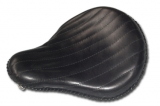16" BLACK LEATHER SOLO SEAT NO MOUNTING HARDWARE