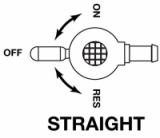 22MM STRAIGHT OUTLET FUEL CHROM