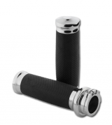 Tornado Billet Rubber Grips Chrome - 08-17 TBW Models