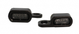 Turn signals Stripe, black with smoked lens, Softail 96-14, Dyna 96-17, Sportster 96-03