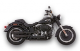 Falcon 2-2 slip on mufflers ABE black SOFTAIL FLSTF 06-16, FLSTFB 10-16