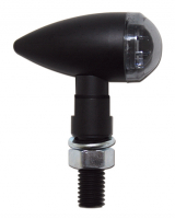 HI-Power LED indicator PB 2, alu housing, black, smoke lens