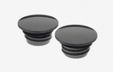BLK S/S GAS CAP SET  DOMED CAP RUND