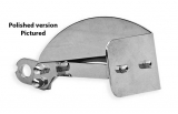 Side Mount License Plate, Long, Stainless Steel, Black