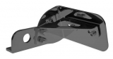 Side Mount License Plate, Long, Stainless Steel, Black
