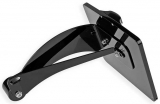 Side Mount License Plate, Long , Stainless Steel, Black
