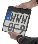 TB License Plate Frame Inside Plate, 18X20 cm, Black