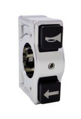 J-TECH 2 BUTTON SWITCH HSG LEFT CHROME