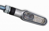 Daytona D-Light Turn Signal front&rear, Satin, Smoked Lens
