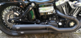 MCJ verstellbare Auspuff-Endschalldämpfer Royal Black für Harley-Davidson Dyna FXDF, FXDLS, FXDWG mit Tüv