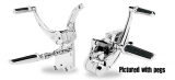 PM Forward Controls 11/16 Contour, 2" Extended, No Pegs, Stock Clevis, Chrome