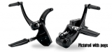 PM Forward Controls 11/16 Contour, 2" Extended, No Pegs, Stock Clevis, Black
