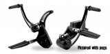 PM Forward Controls 11/16 Contour, 2" Extended, No Pegs, Stock Clevis, Contrast Cut