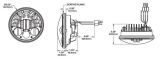 JW Speaker 8690M, LED Standard 5 3/4", Black