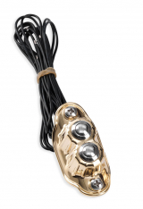 Kustom Tech Deluxe Switch Housing with 2 Button in Polish Brass