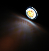 Apollo LED Indicator / Front Position Light Unit, Black Alu Housing, Smoke Lens