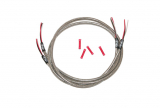 36" Turn Signal Harness Stainless Braided And Clear Coated for Switch Housing Mounted Signals