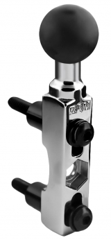 RAM Chrome Motorcycle Brake/Clutch Reservoir Base With 1" Ball