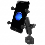 RAM Torque 3/4" - 1" Diameter Handlebar/Rail Base With 1" Ball, Medium Arm And X-Grip For Phones