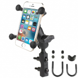 RAM Combination Brake/Clutch Reservoir U-Bolt Mount With Short Arm And Universal X-Grip Cell/Iphone Cradle