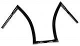 Handlebar Bad Ape hanger 18" Diameter 32mm, 25,4mm (1") Center Diameter,Black, Width 800 Pullback 175 Height 440 mm