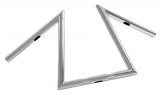 Handlebar Z-bar Extreme Chrome  Diameter 25,4mm (1"), Width 630 Pullback 160 Height 300 mm