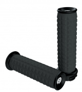 Grips, Billet, Traction, Gloss Black, All HD 74-19 (Without TBW)