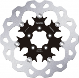 Brake Disc, Front Floated Wave, Black Carrier
