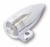 Mono Bullet LED Taillight, Short, Chrome
