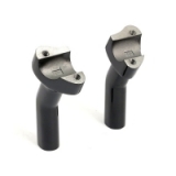 4.5" Pullback-Riser in schwarz für Harley-Davidson 1" (25.4mm) Lenker