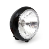 Schwarzer 7" Scheinwerfer mit Klarglas-PRISMIC REFLECTOR für Harley-Davidson FL Softail Modelle 86-17 mit ECE